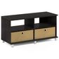 HOMLUX 37.8" Entertainment Center TV Stand with Bin Drawers in Espresso, , large