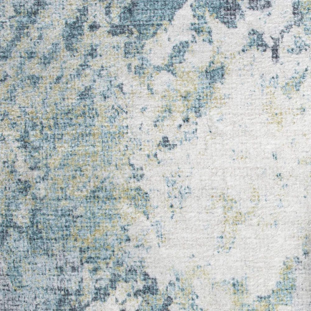 Kas Oriental Rugs Roxy Nebula 5&#39; x 7&#39; Blue and Yellow Area Rug, , large