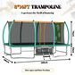 HOMLUX 8" x 14" Outdoor Trampoline with Storage Bag in Green, , large