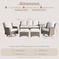 HOMLUX 6-Piece Outdoor Sofa Set in Grey, , large
