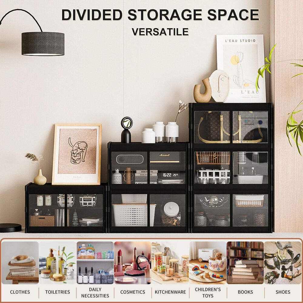 HOMLUX 5-Tier Storage Cabinet with Adjustable Shelves in Black, , large