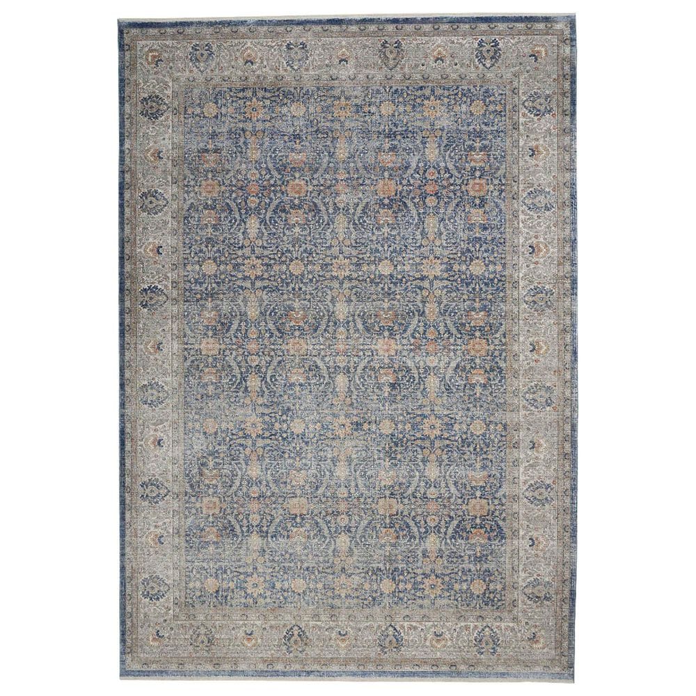 Nourison Starry Nights STN08 9" x 12" Light Blue Area Rug, , large