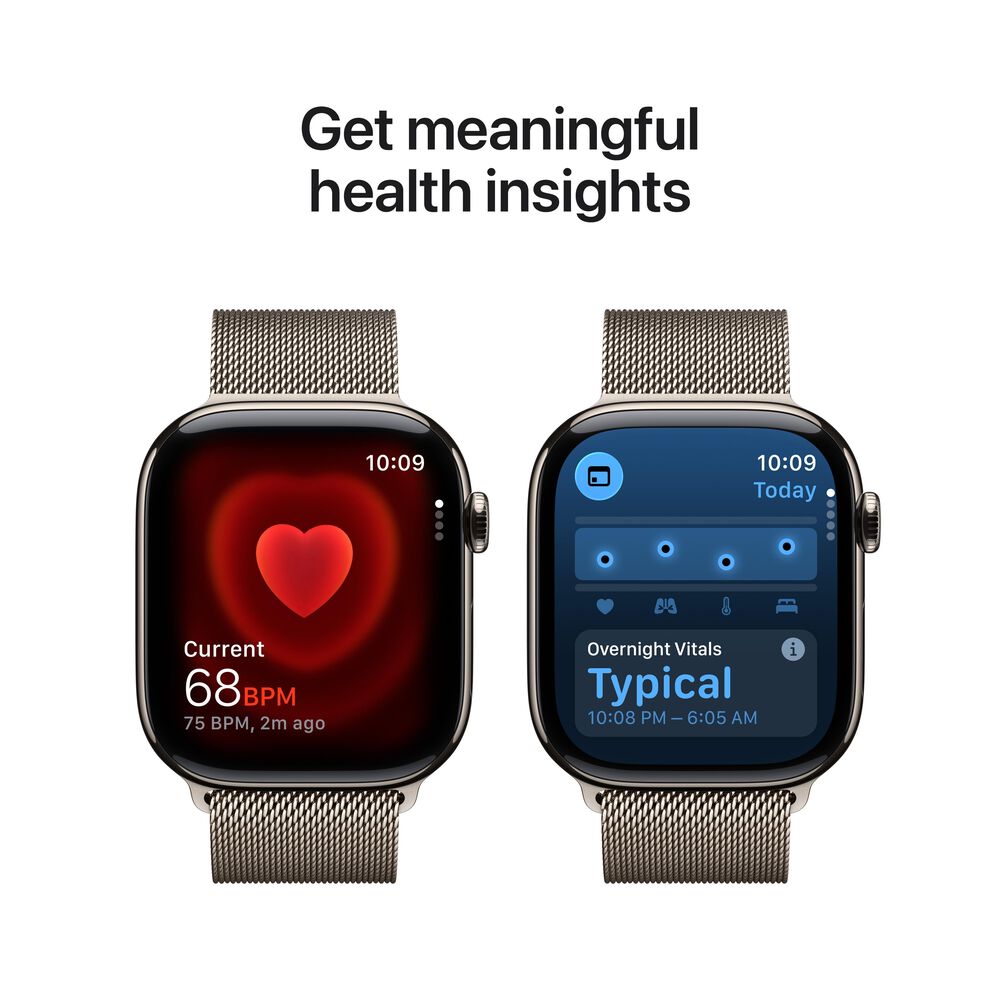 Apple Watch Series 11 &#40;GPS+Cellular&#41; 46mm Titanium Case with Natural Milanese Loop - S/M - &#40;2025&#41;, , large