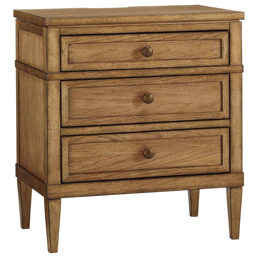 Ashley Sharlance 4-Piece King Panel Bedroom Set in Light Brown, , large