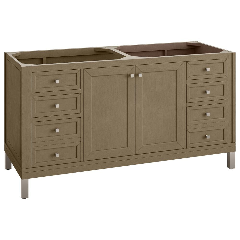 James Martin Vanities Chicago 60" Double Bathroom Vanity Cabinet in Walnut Whisper, , large