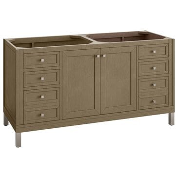 James Martin Vanities Chicago 60" Double Bathroom Vanity Cabinet in Walnut Whisper, , large