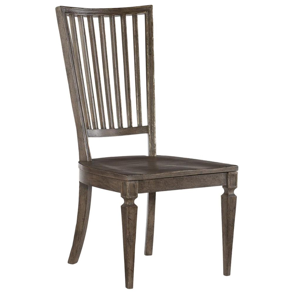 Hooker Furniture Woodlands Wood Back Side Chair in Heathered Lambswool, , large