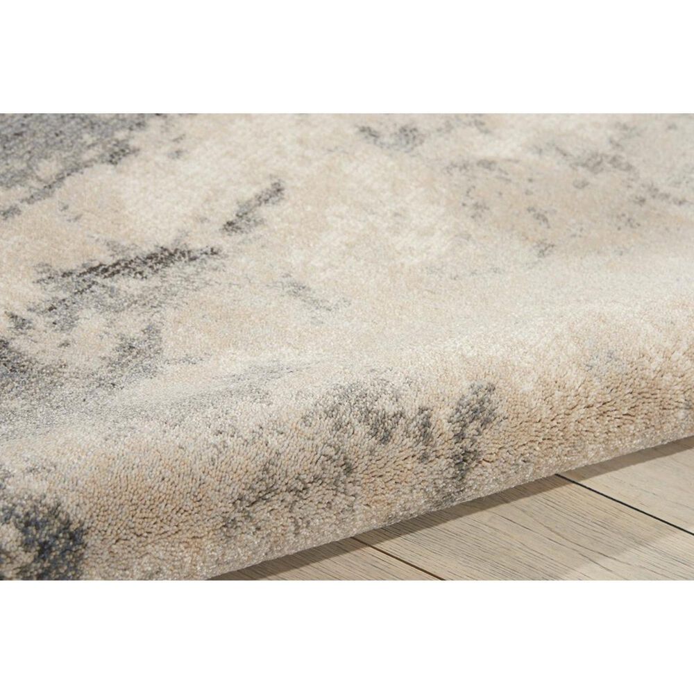 Nourison Maxell MAE13 3&#39;10&quot; x 5&#39;10&quot; Ivory and Grey Area Rug, , large