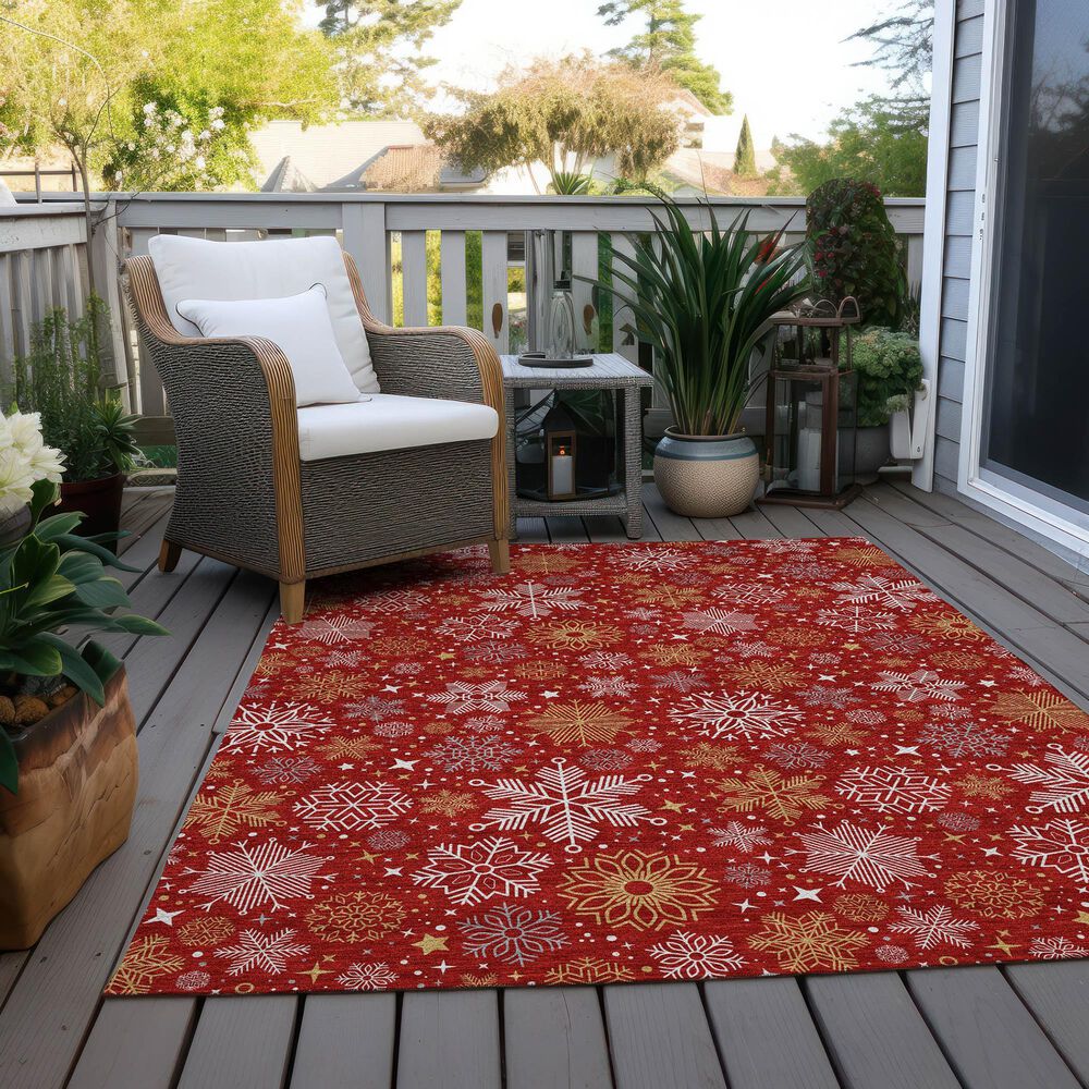 Dalyn Rug Company Wonderland WN31 5&#39; x 7&#39;6&quot; Red Indoor/Outdoor Area Rug, , large