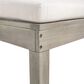 HOMLUX Patio 2-Person Chaise Lounge with Folding Side Tables and Gray Frame in Beige, , large