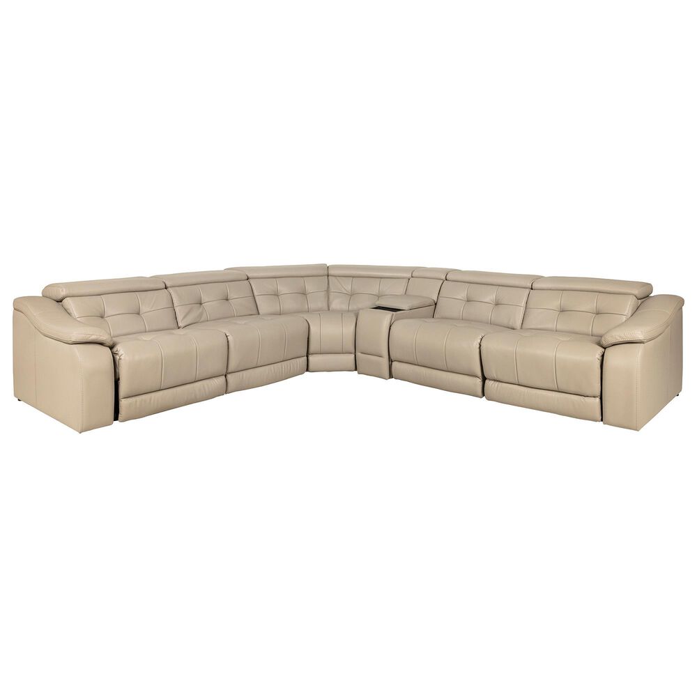 Motion Magic Chic Dove 8-Piece Power Reclining Sectional with Power Headrest in Nick Dove, , large