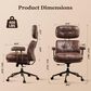 HOMLUX High Back Executive Office Chair with Suede Leather in Dark Brown, , large