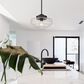 Golden Lighting Ingalls Medium Pendant in Matte Black with Clear Glass, , large