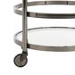 Safavieh Sienna 2-Tier Round Bar Cart in Black Nickel, , large