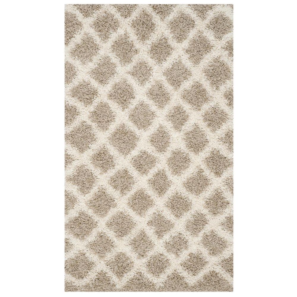 Safavieh Dallas Shag SGD258D-3 3&#39; x 5&#39; Beige/Ivory Area Rug, , large