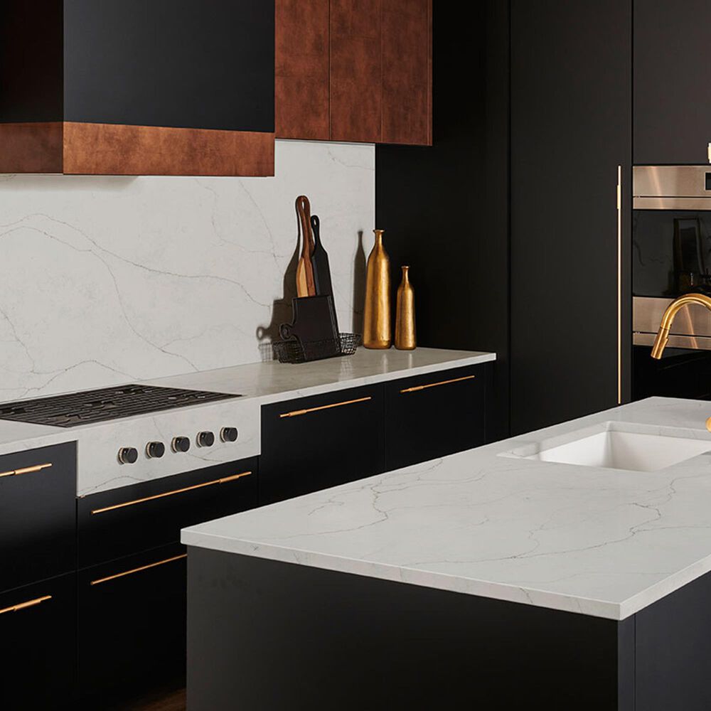 NFM Custom Countertops Calacatta Prado 3cm Quartz Countertop, , large