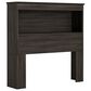 Lemoore Essential Twin Bookcase Headoard in Grey Walnut, , large