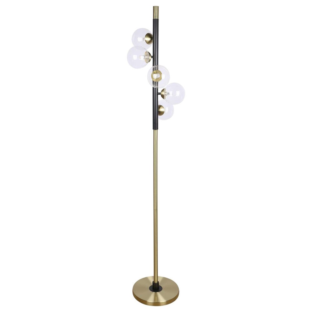 Classy Art Wholesalers Luminous Orbit Floor Lamp in Soft Gold and Matte Black, , large
