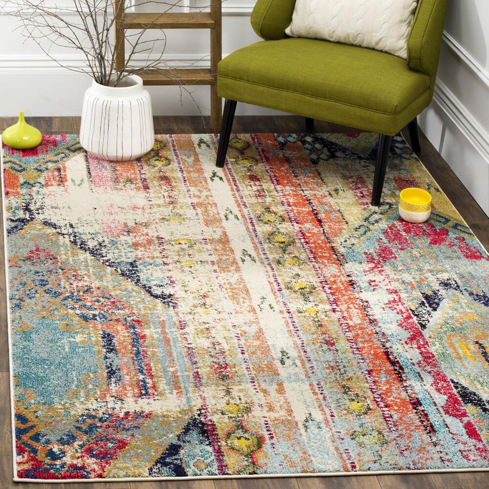 Safavieh Monaco MNC222F-4 4&#39; x 5&#39;7&quot; Multi Area Rug, , large