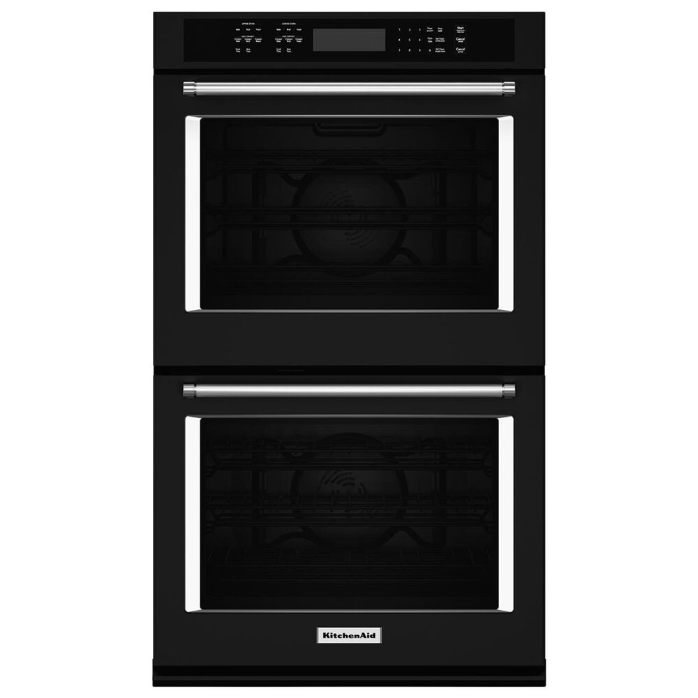 KitchenAid 27" Double Wall Oven with EvenHeat True Convection in Black