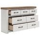 Ashley Savonport Full Storage Bed with Dresser Chest and Nightstand in White and Brown, , large
