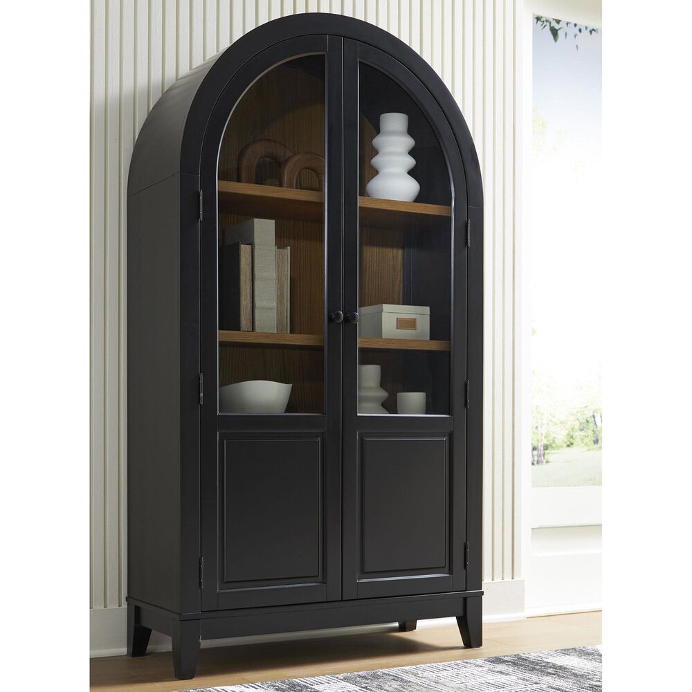 Ashley Dagandale Accent Cabinet in Black and Natural Brown, , large