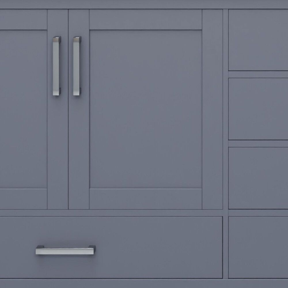 Lexora Home Jacques 80&quot; Double Bathroom Vanity in Dark Grey with 2 cm White Quartz Top and Rectangular Sinks, , large
