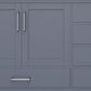 Lexora Home Jacques 80" Double Bathroom Vanity in Dark Grey with 2 cm White Quartz Top and Rectangular Sinks, , large