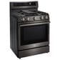 LG 2-Piece Kitchen Package with 6.3 Cu. Ft. Smart Freestanding Gas Range and 2.1 Cu. Ft. Smart Over-the-Range Microwave in Black Stainless Steel, , large