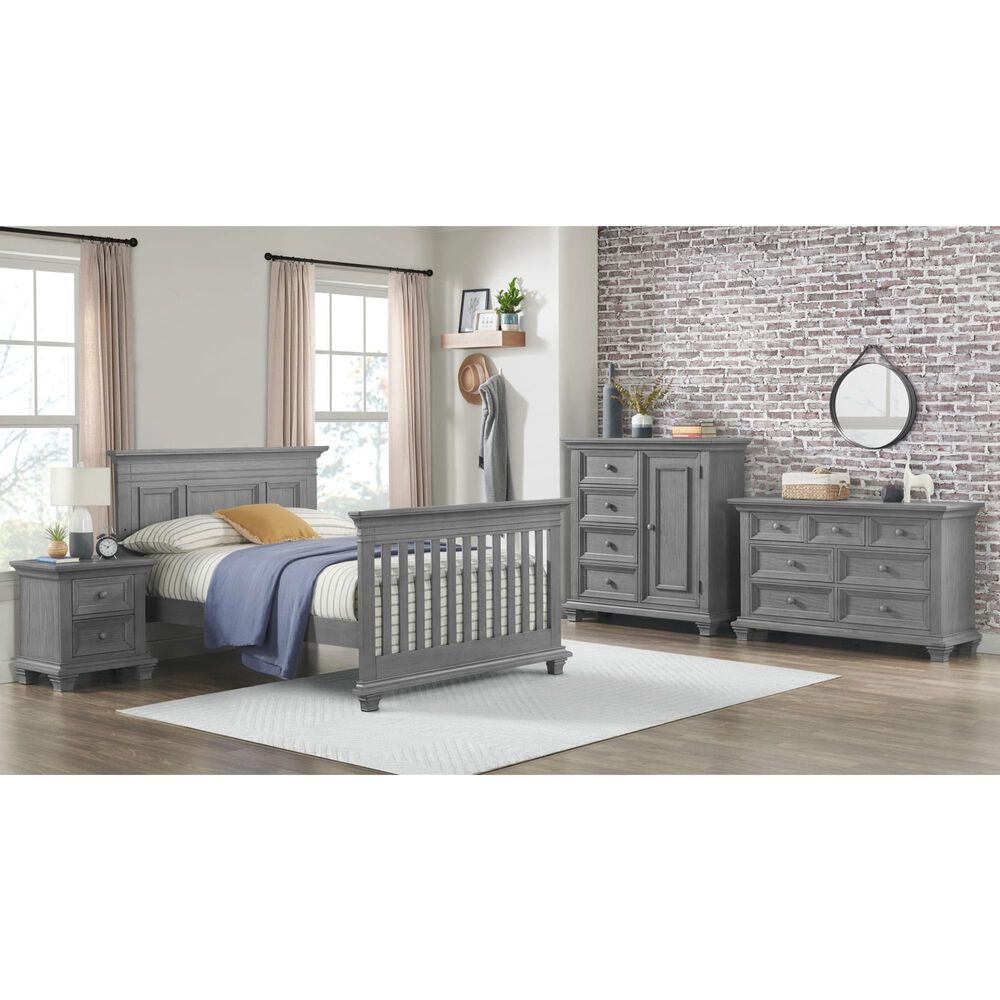 Oxford Baby Weston 4 Drawer 4 Shelf 1 Door Chifferobe in Dusk Gray, , large