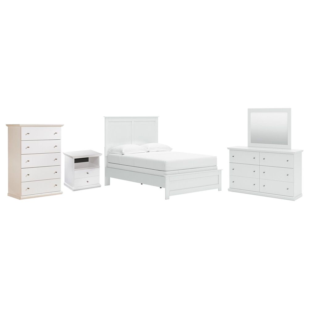 Ashley Bostwick Shoals 5-Piece Full Panel Bedroom Set in White, , large