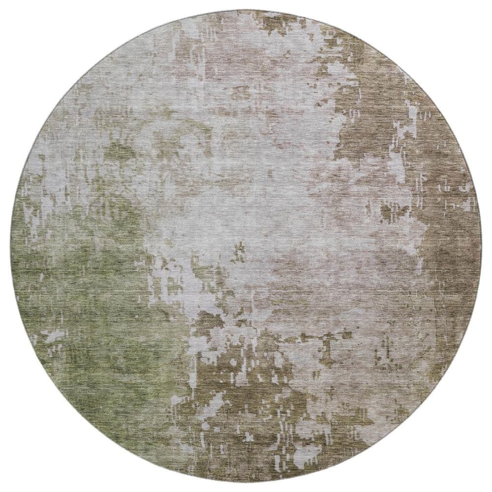 Dalyn Rug Company Bresca 8" Round Brown Indoor/Outdoor Area Rug, , large
