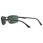 Rayban Glasses Sunglasses with Green Lenses in Polished Black, , large