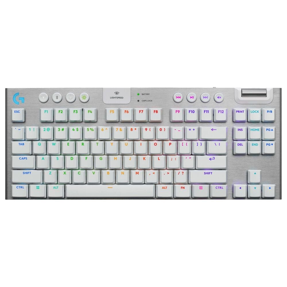 Logitech G915 X Lightspeed TKL Tactile Wireless Gaming Keyboard in White, , large