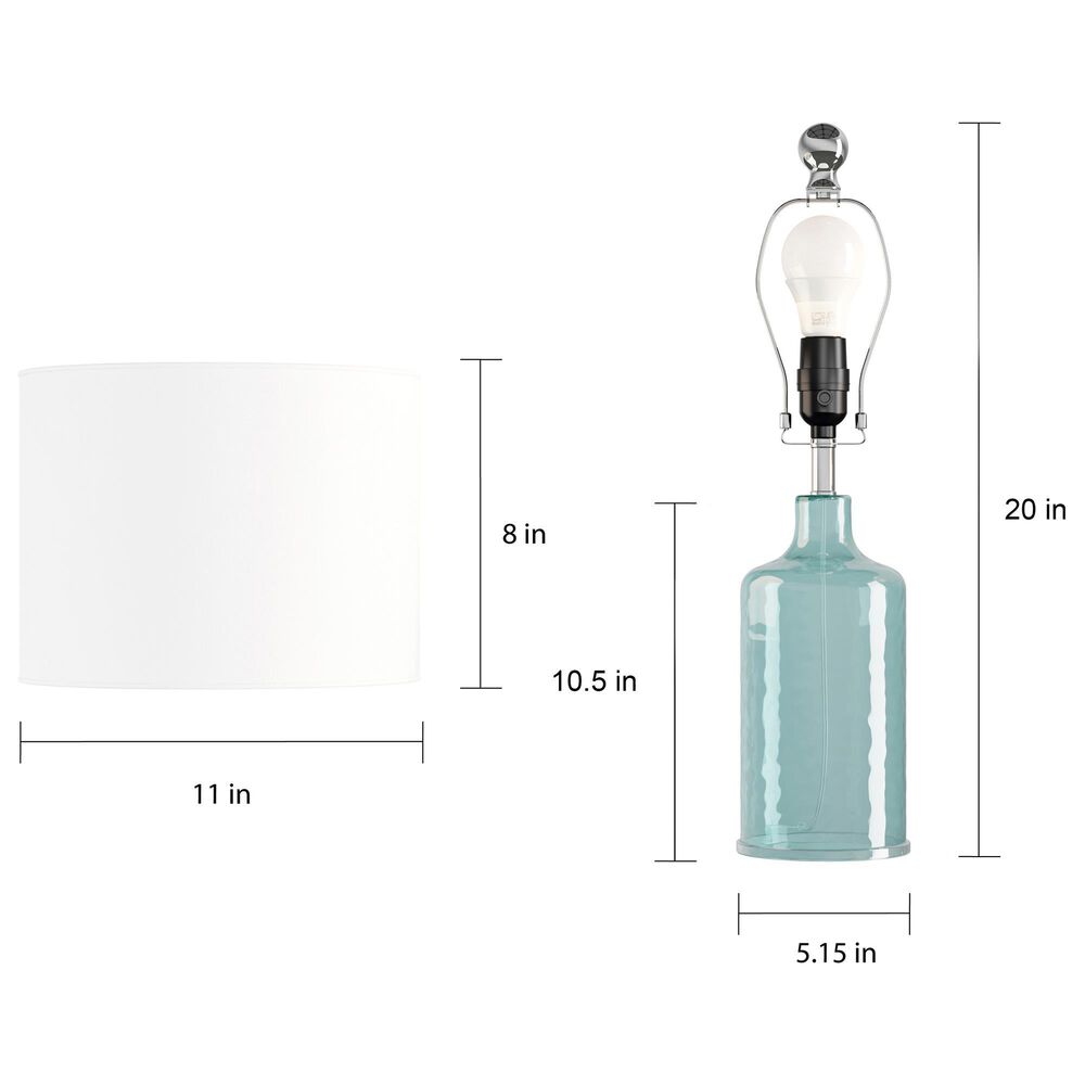 Timberlake Glass Table Lamp with Open Base in Blue, , large