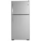 GE Appliances 19.2 Cu. Ft. Top Freezer Refrigerator Energy Star with Reversible Door in Stainless Steel, , large