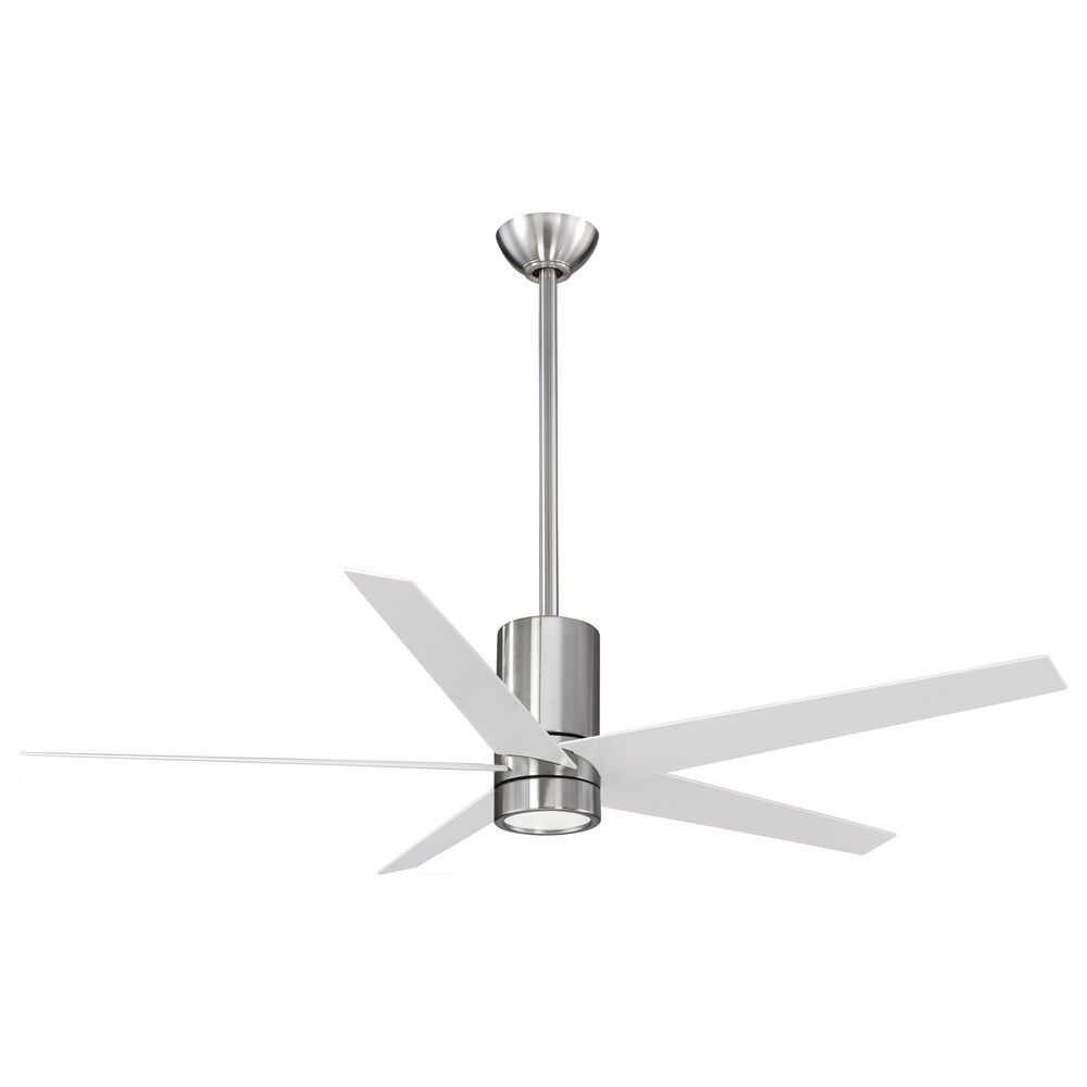 Minka-Aire Symbio 56" LED Ceiling Fan with Silver Blades in Brushed Nickel, , large