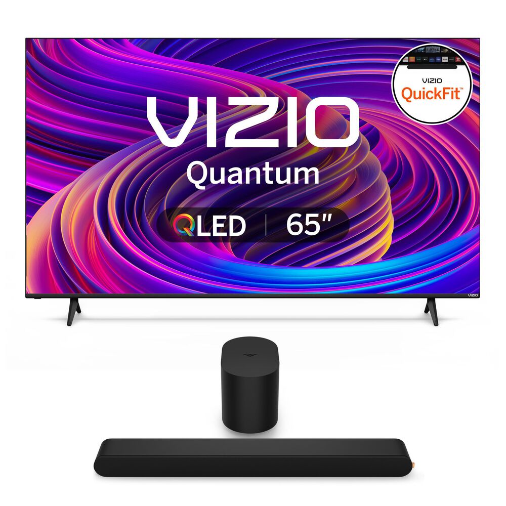VIZIO 65 Quantum 4K QLED Smart TV w/ 2.1 Soundbar, , large