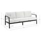 Linon Home Decor Holland Outdoor Sofa with White Cushions in Black, , large