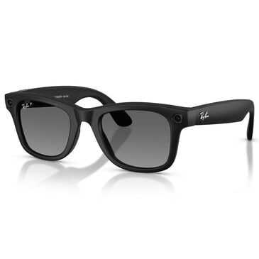 Rayban Glasses Wayfarer Gen 2 53mm Sunglasses with Graphite Polarized Lenses in Matte Black, , large
