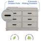 Delta Children Asher 6-Drawer Dresser with Changing Top in Rustic Mist, , large