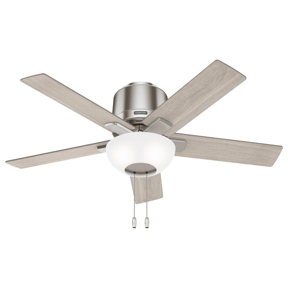 Hunter Fitzgerald 44" Ceiling Fan with LED Lights in Brushed Nickel, , large