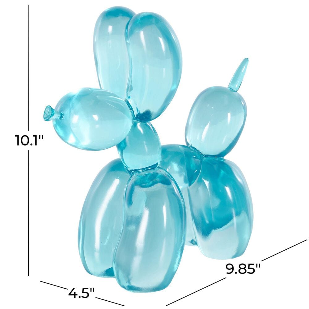 Maple and Jade Dog Tinted Balloon Decorative Sculpture in Light Blue, , large