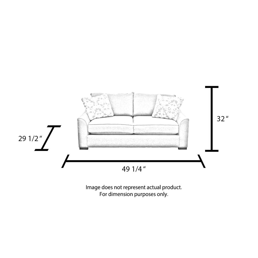 OSP Home Main Street Loveseat in Woven Charcoal Fabric, , large