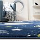 Safavieh Carousel CRK103 2" x 8" Navy and Ivory Kids Runner, , large