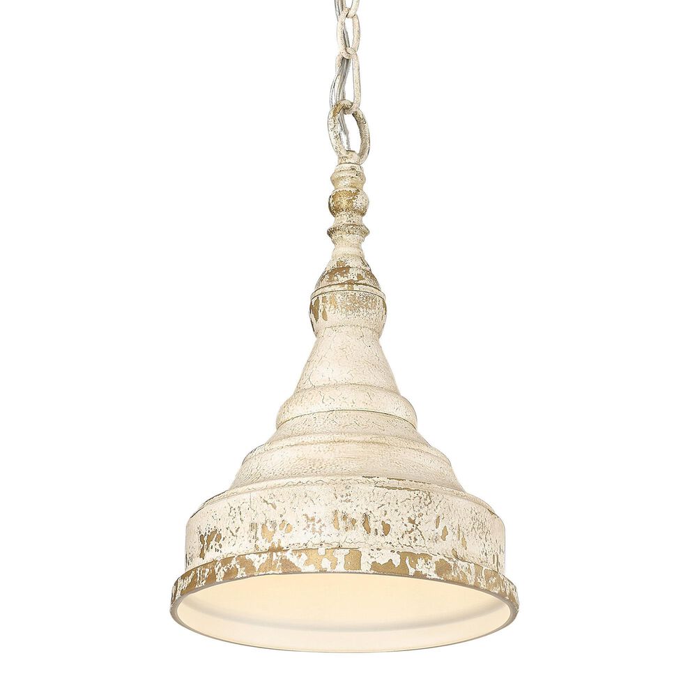 Golden Lighting Keating 1-Light Pendant in Antique Ivory, , large