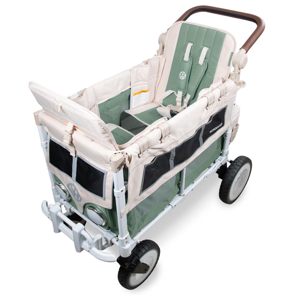 Wonderfold Volkswagen 2-Seater Stroller Wagon in Sage Green, , large