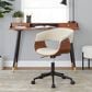 Lumisource Vintage Mod Office Chair with Cream Cushion in Walnut and Black, , large