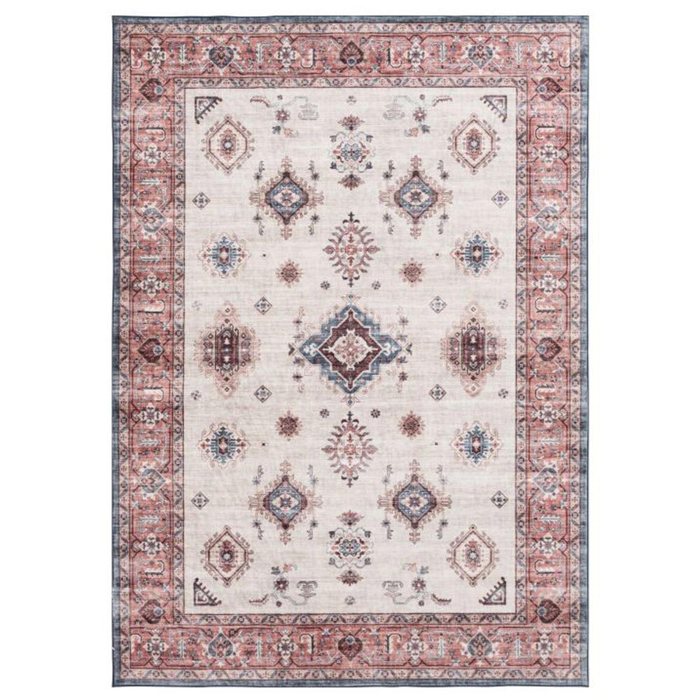 Central Oriental Rugease Raquel Red and Beige 5" x 7" Area Rug, , large