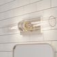 Hunter Lenlock 22" 2-Light Vanity with Seeded Shade in Brushed Nickel, , large